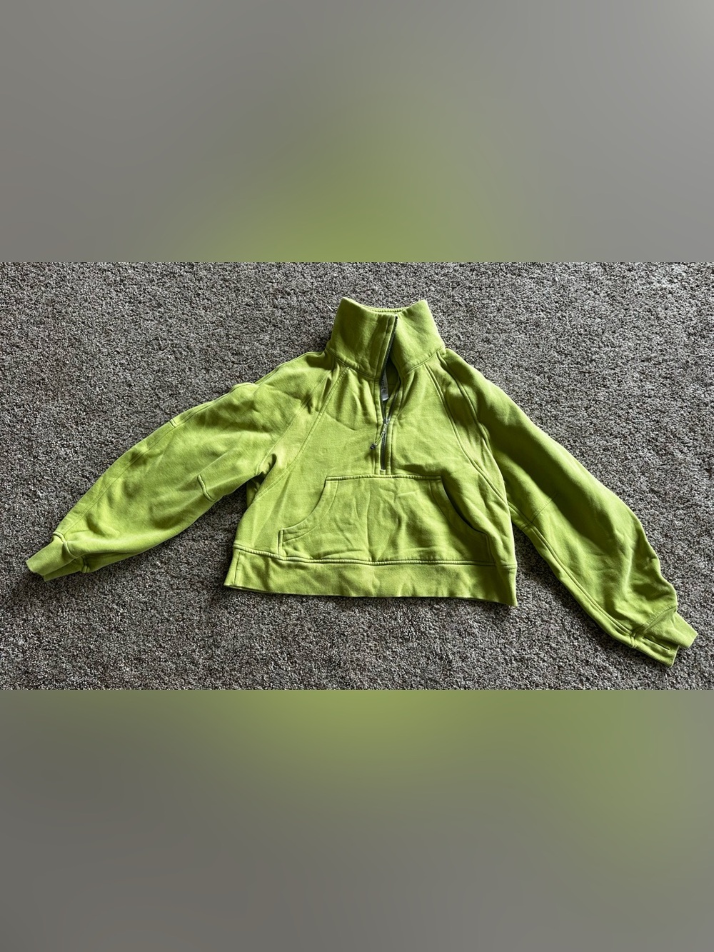 lululemon athletica Neon Green Half-Zip Pullover